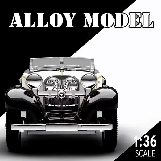 1:36 Alloy Mini Car - Stylish Car Model with Open Doors and Pullback Action, Durable Plastic/Metal No Battery Needs - Ideal Gift