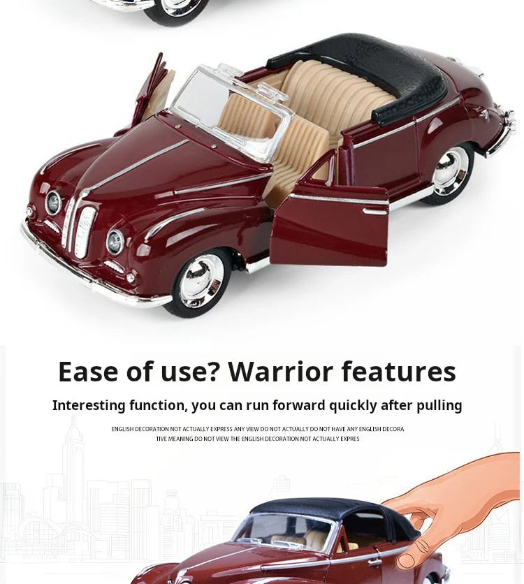 Classic Die-Cast Car Model (1:32 Scale) - Pull-Back Action