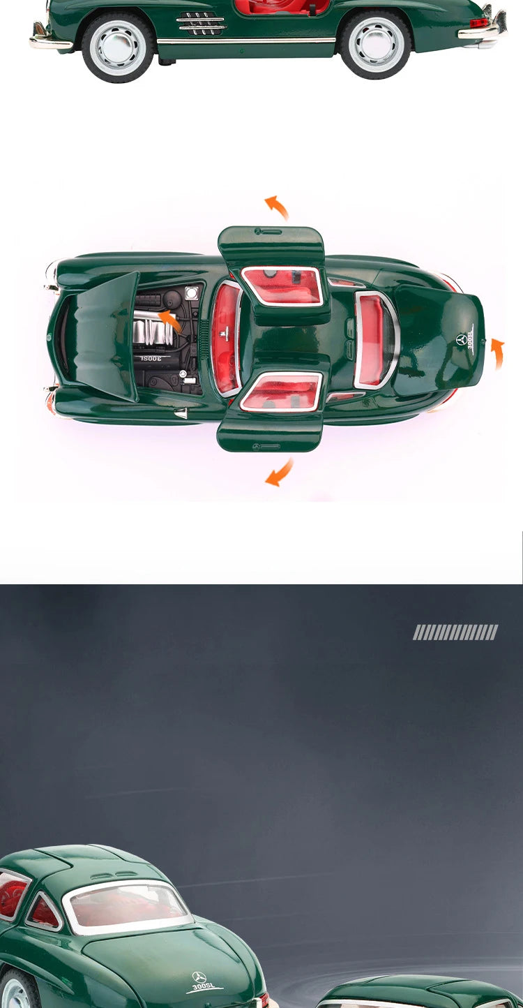 Mercedes-Benz 300SL Gullwing (1:32 Scale) - Die-Cast Model with Sound & Light