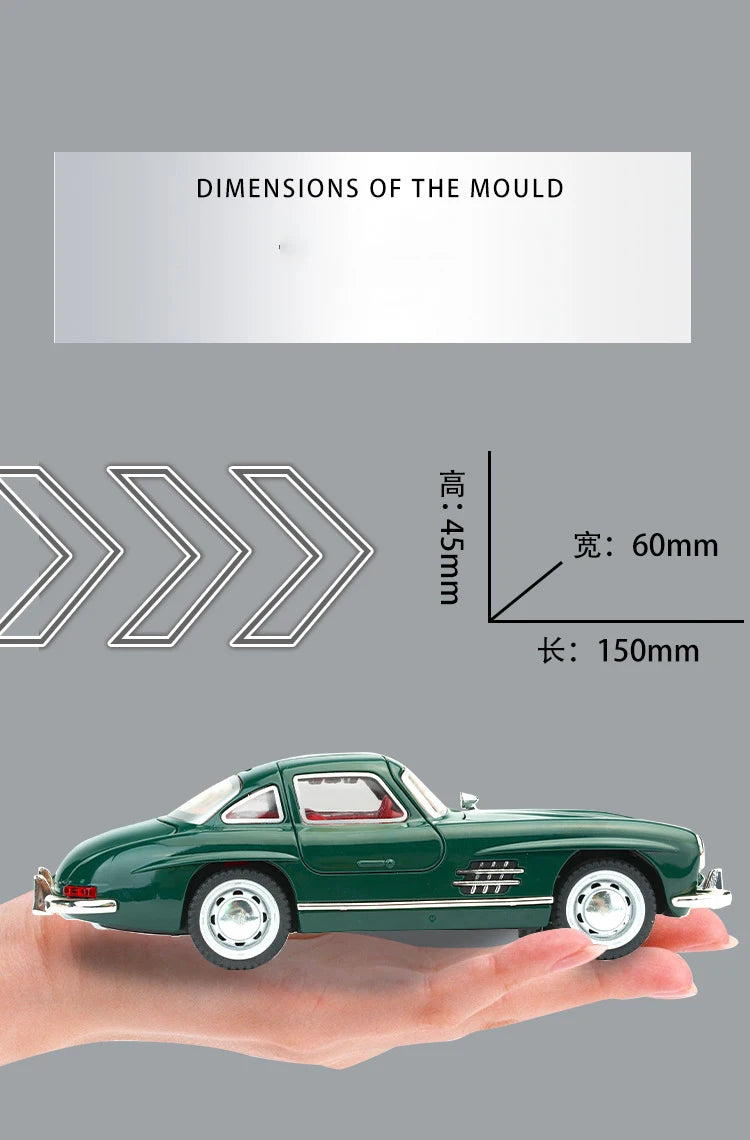 Mercedes-Benz 300SL Gullwing (1:32 Scale) - Die-Cast Model with Sound & Light