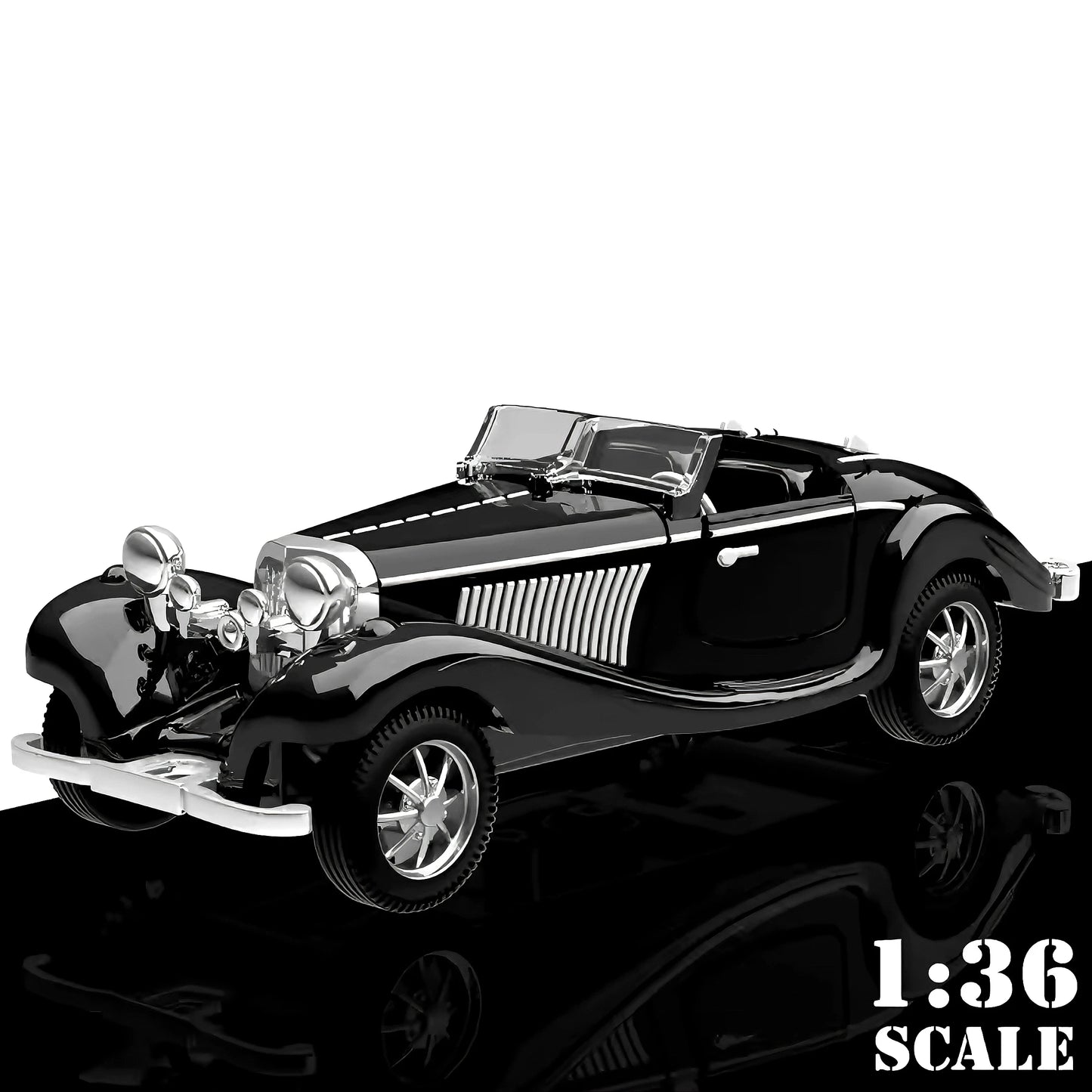 1:36 Alloy Mini Car - Stylish Car Model with Open Doors and Pullback Action, Durable Plastic/Metal No Battery Needs - Ideal Gift