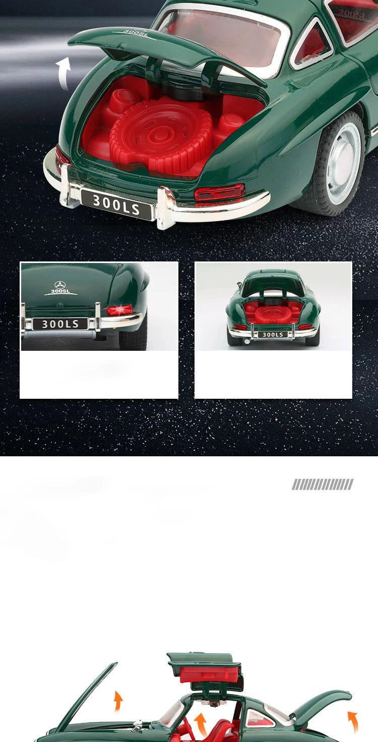 Mercedes-Benz 300SL Gullwing (1:32 Scale) - Die-Cast Model with Sound & Light