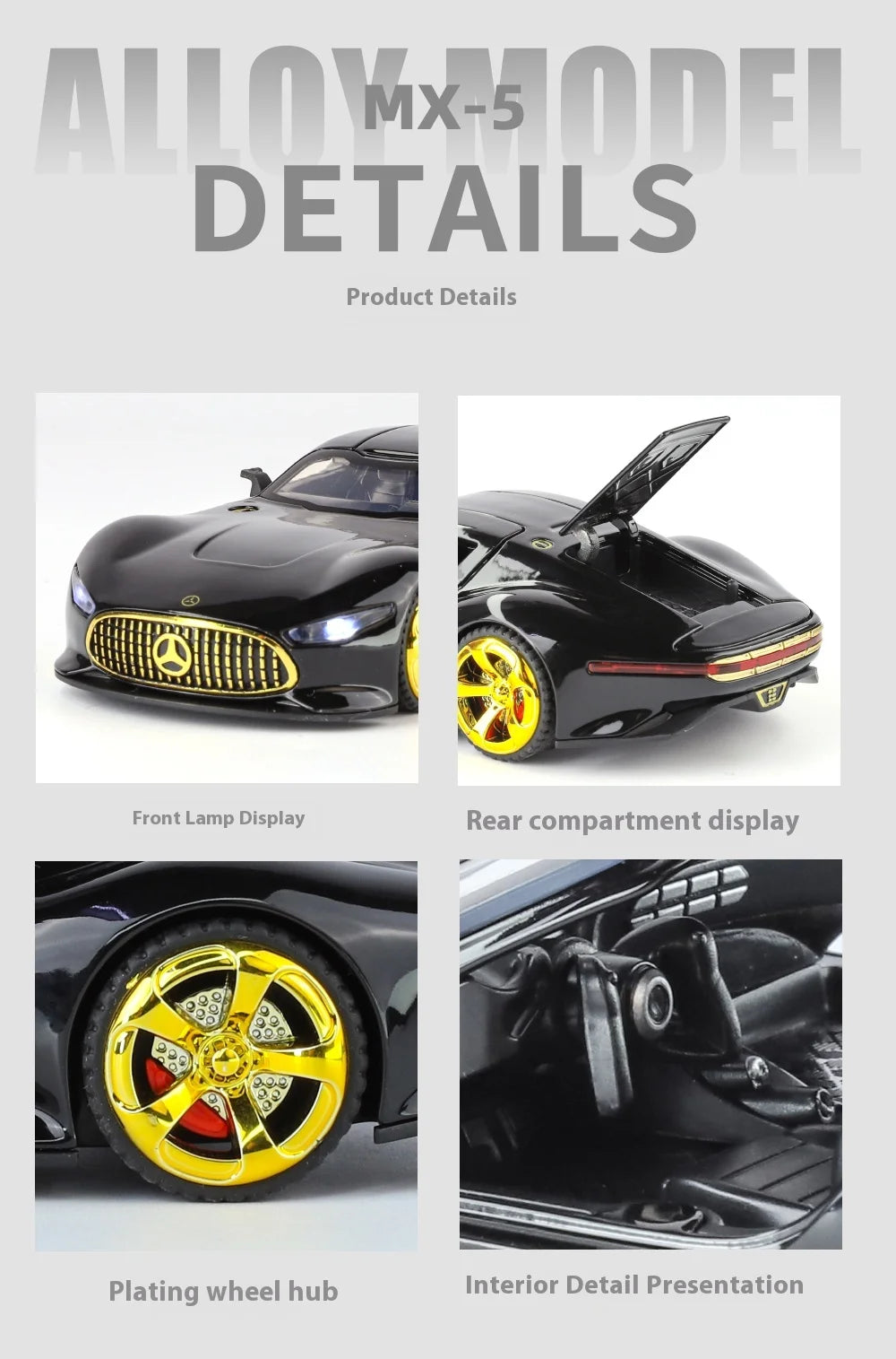 Mercedes-AMG Vision Gran Turismo (1:32 Scale) - Die-Cast Model with Sound & Light